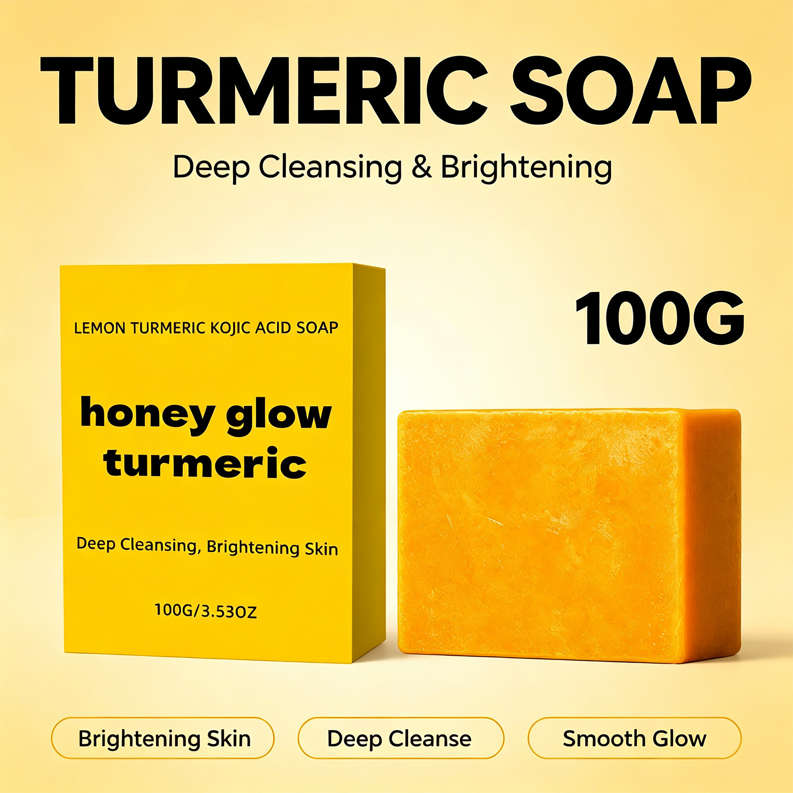 Kojic Acid Soap - Mydło w kostce z kurkumą i