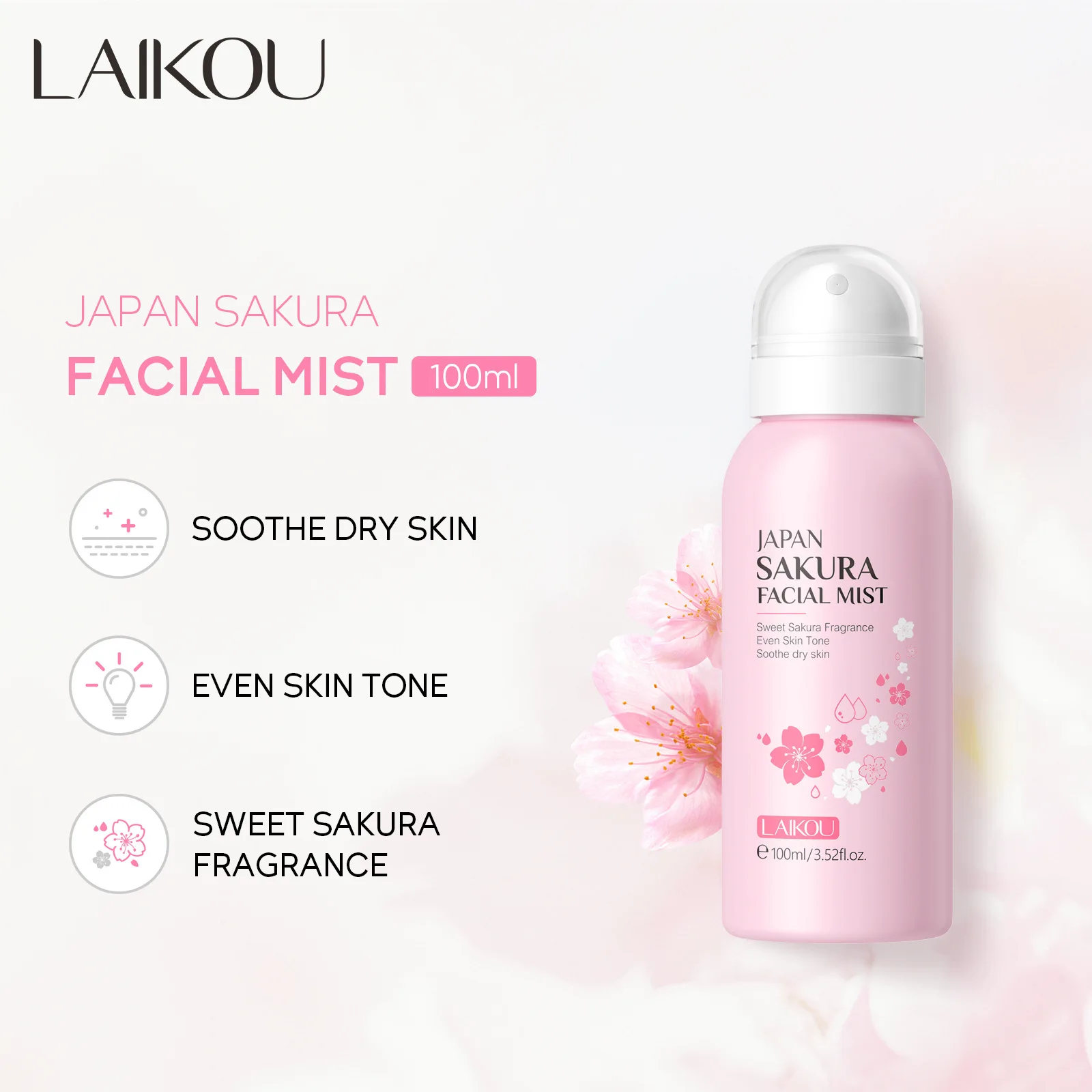 LAIKOU Sakura Facial Mist Brig – Skincare Niacinamide recenzja i cena