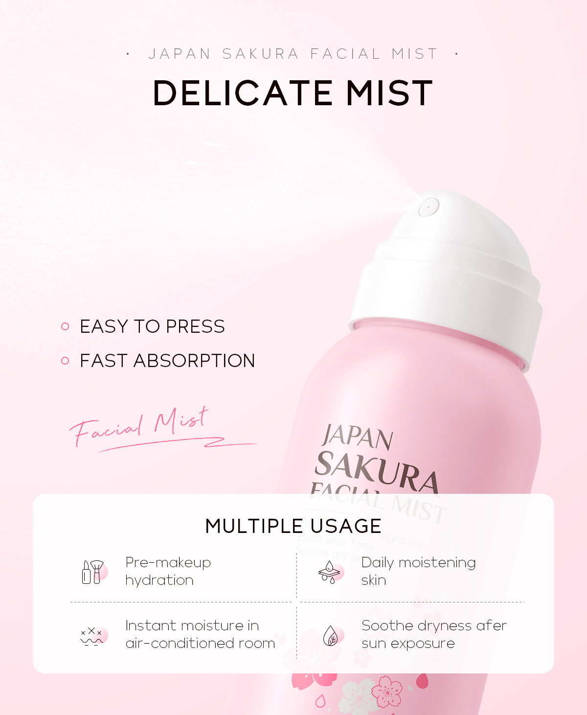 LAIKOU Sakura Facial Mist Brig – Skincare Niacinamide recenzja i cena